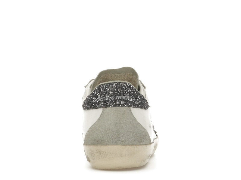 Golden Goose Super-Star White Dark Grey Glitter (Women's)