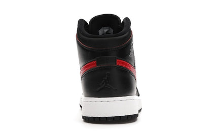 Jordan 1 Retro Mid Black Gym Red (GS)
