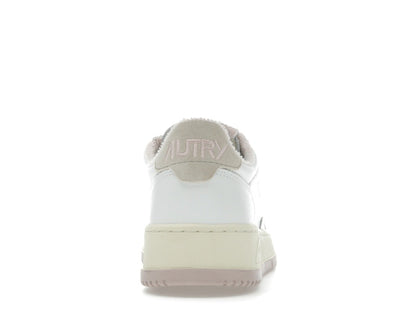 Autry Medalist Leather Low White Powder Pink (Women's)