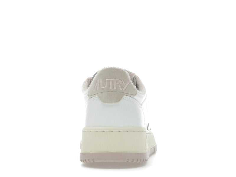 Autry Medalist Leather Low White Powder Pink (Women's)