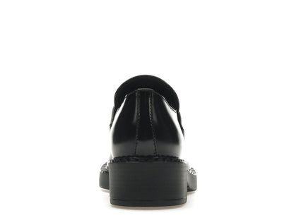 Prada Chocolate 50mm Loafer Black Brushed Leather