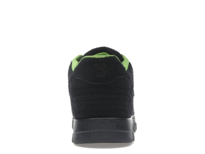 OFF-WHITE Out Of Office "OOO" Low Tops Black Green Wool