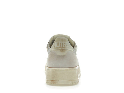 Autry Medalist Leather Low Grey White Super Vintage
