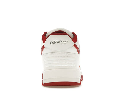 OFF-WHITE Out Of Office OOO Low Tops White Burgundy