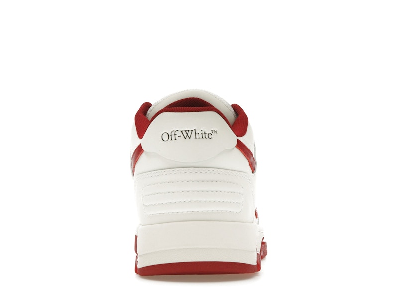 OFF-WHITE Out Of Office OOO Low Tops White Burgundy