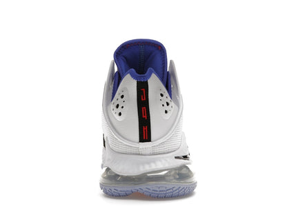 Nike LeBron 19 Low White Medium Blue Siren Red Black