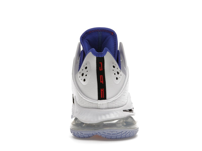 Nike LeBron 19 Low White Medium Blue Siren Red Black