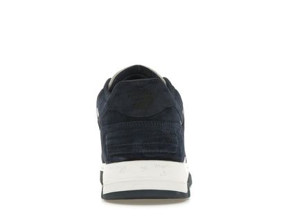 OFF-WHITE Out Of Office OOO Low Tops White Navy Blue Suede