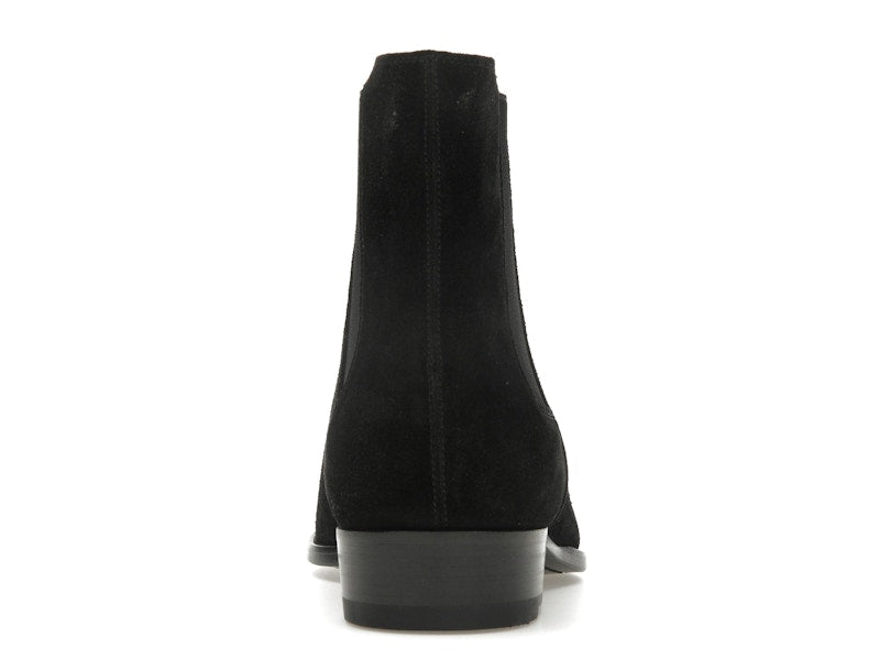 Saint Laurent Wyatt Chelsea Boot Black Suede