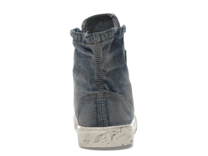 Balenciaga Paris High Top Blue Destroyed Denim