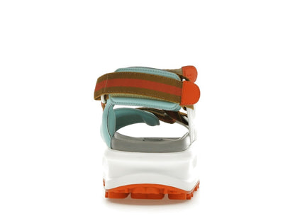 Gucci Colour Block Platform Sandal White Blue Orange (Women's)