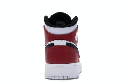 Jordan 1 Mid White Black Gym Red (GS)