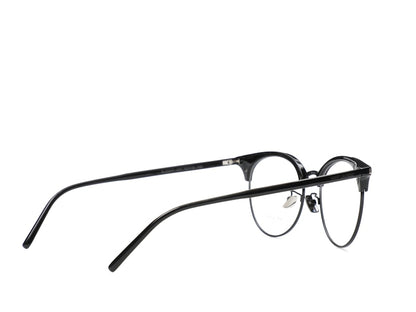 Saint Laurent Round-Frame Acetate Optical Frames Black Black Transparent (SL233F-30002729-001)