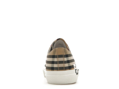 Burberry Logo Print Vintage Check Cotton Sneakers Archive Beige (Women's)