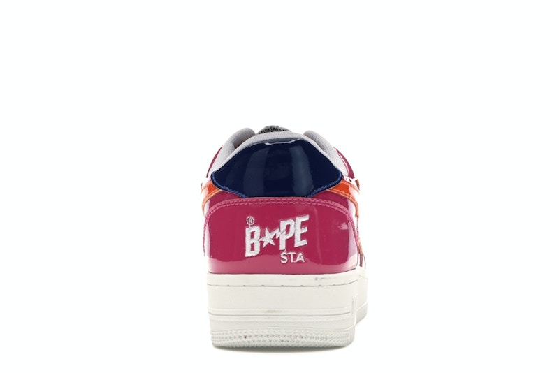 A Bathing Ape Bape Sta Low Color Block Pink Orange Navy
