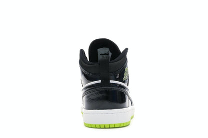 Jordan 1 Mid Black Cyber Mystic Green (PS)