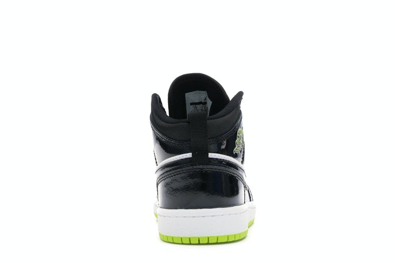 Jordan 1 Mid Black Cyber Mystic Green (PS)