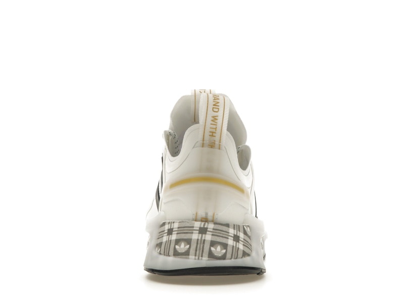 adidas NMD R1 V3 White Black Gold Tartan Trefoil