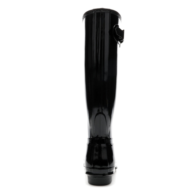 Hunter Original Tall Gloss Rain Boots Black (Women's)