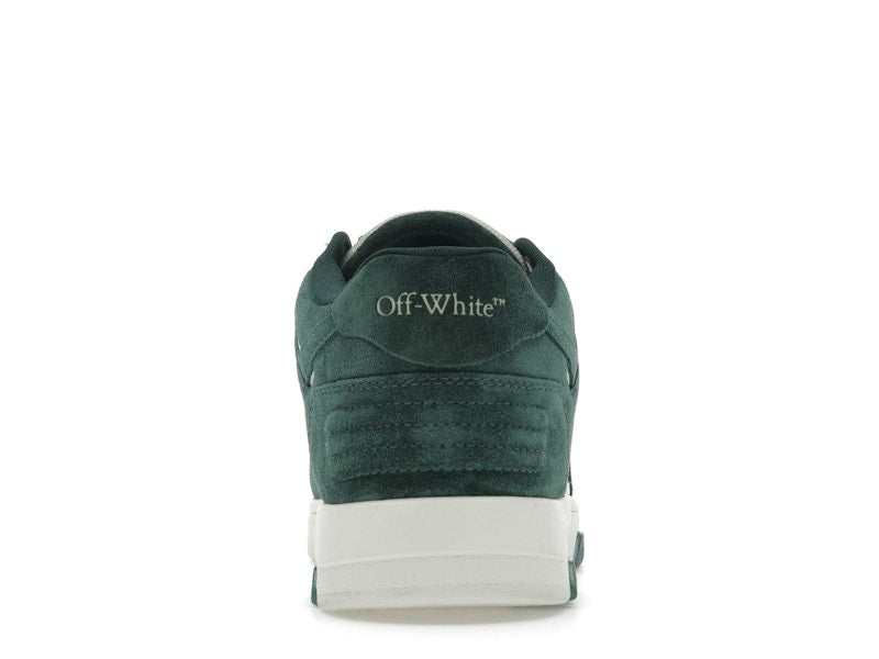 OFF-WHITE Out Of Office "OOO" Low Tops Jet Green Ecru Suede