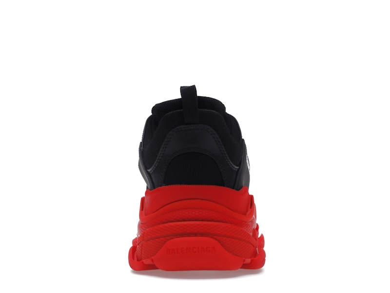 Balenciaga Triple S Black Red Sole