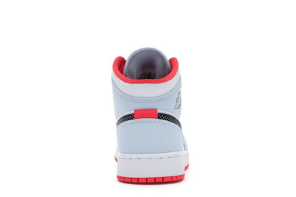 Jordan 1 Mid Half Blue Polka Dot Swoosh (GS)