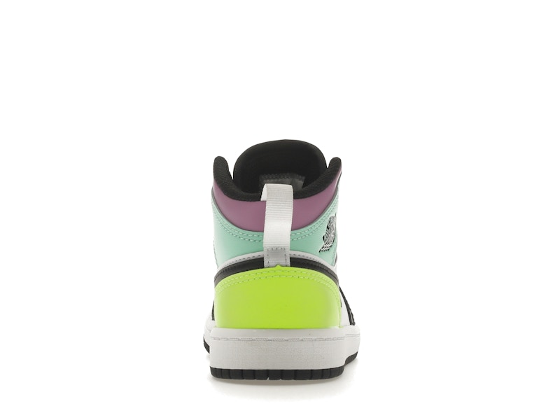 Jordan 1 Mid Pastel Black Toe (PS)