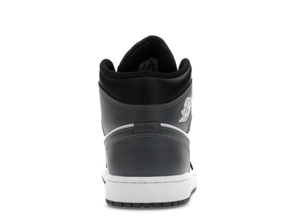 Jordan 1 Mid Black White Iron Grey