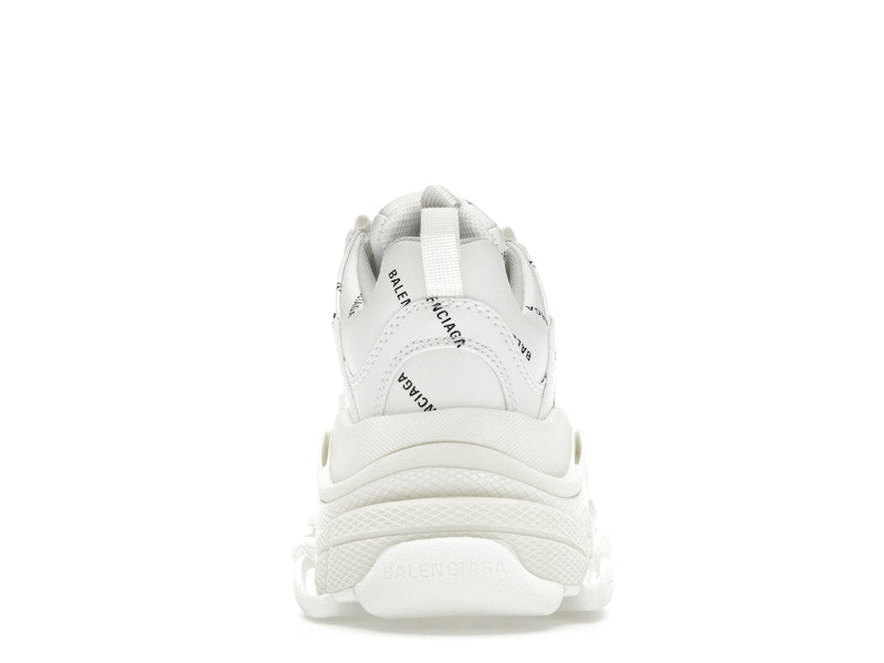 Balenciaga Triple S Allover Logo White (Women's)