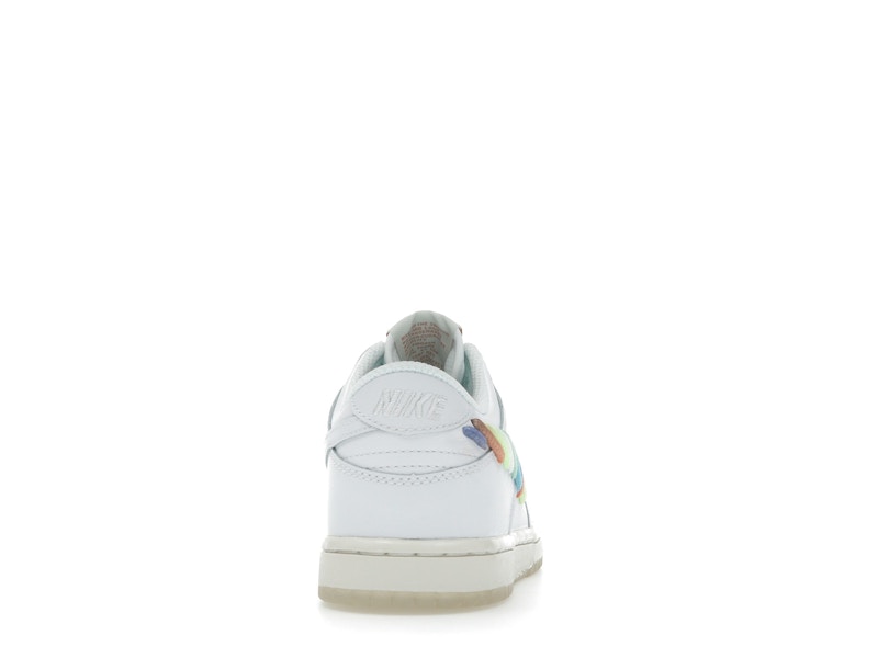 Nike Dunk Low SE Rainbow Lace Swoosh White (PS)