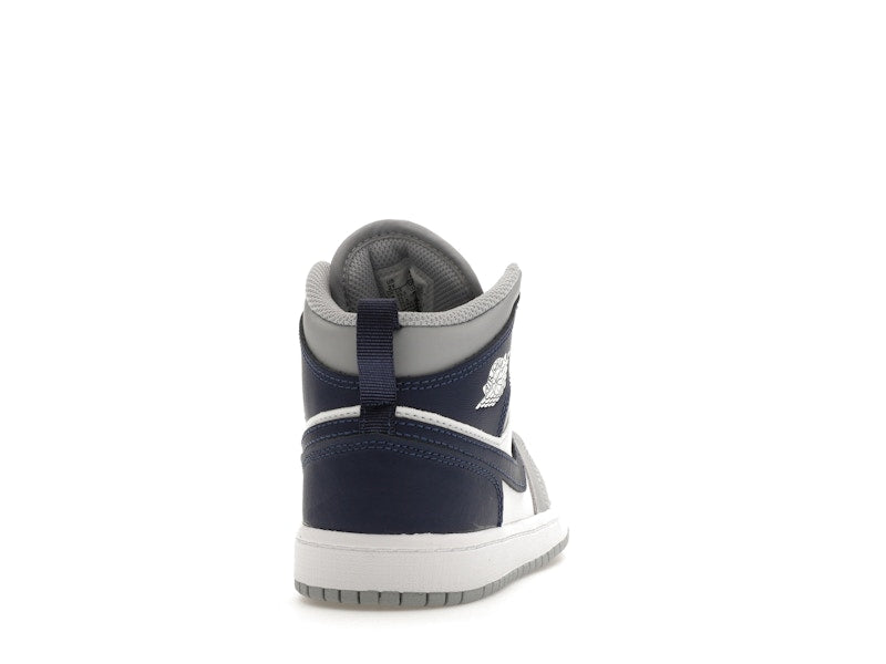 Jordan 1 Mid Wolf Grey Midnight Navy (PS)