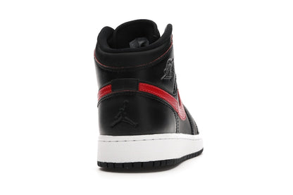 Jordan 1 Retro Mid Black Gym Red (GS)