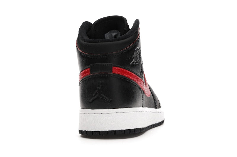 Jordan 1 Retro Mid Black Gym Red (GS)