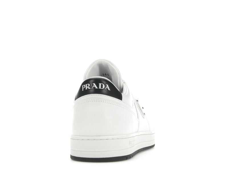 Prada Downtown Low Top Sneakers Leather White White Black