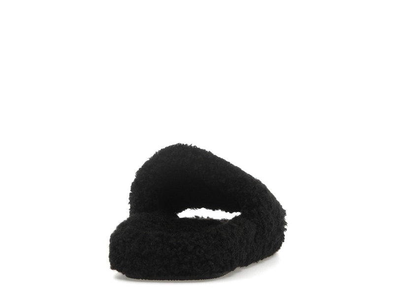 Balenciaga Paris Furry Slide Black