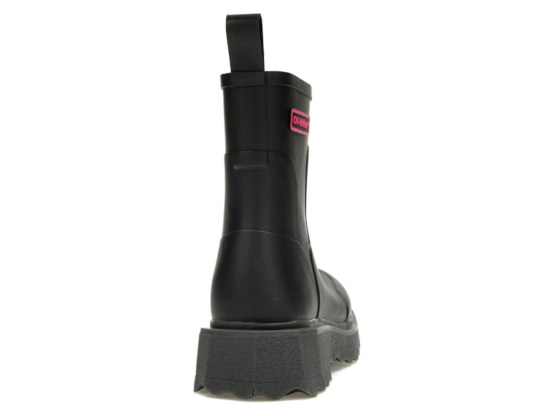 OFF-WHITE Rubber Rain Boot Black