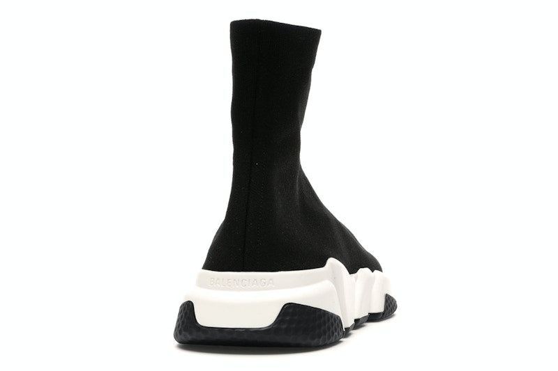 Balenciaga Speed Sock Slip-On Black White