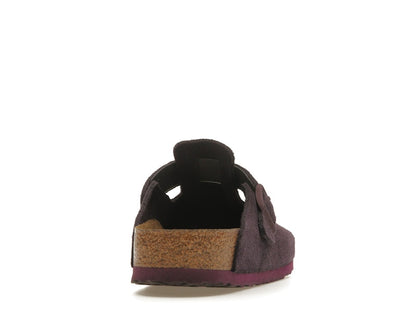 Birkenstock Boston Soft Footbed Suede Wine