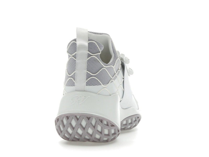 Roger Vivier Viv' Run Fabric White Purple Crystal Buckle (Women's)
