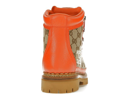 Gucci x The North Face Canvas Leather Boot Beige Orange (Women's)
