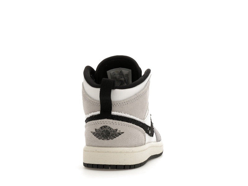 Jordan 1 Mid SE Craft White Cement Grey Black (PS)