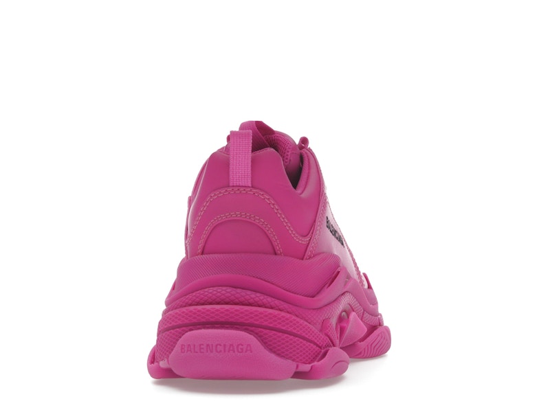 Balenciaga Triple S Faux Leather Dark Pink (Women's)