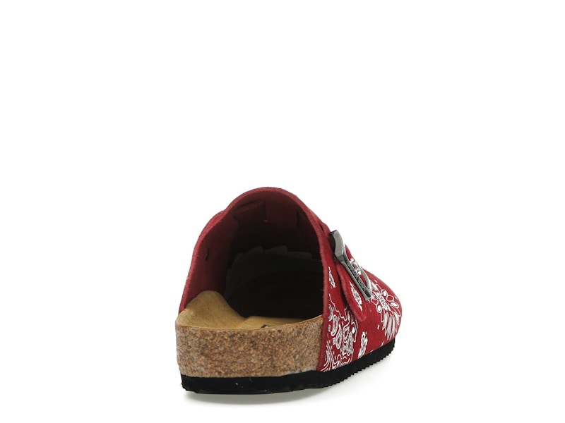 Bravest Studios Suede Paisley Clogs Burgundy