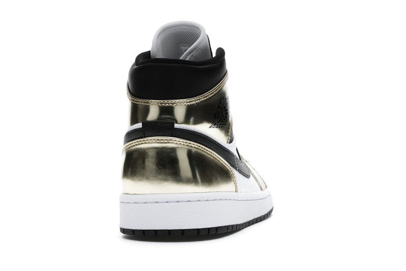 Jordan 1 Mid Metallic Gold Black White