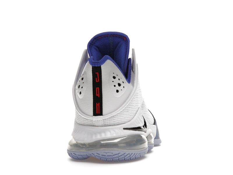 Nike LeBron 19 Low White Medium Blue Siren Red Black