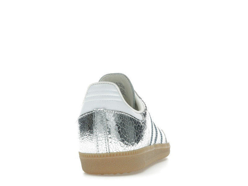 adidas Samba OG Silver Metallic Cracked Leather (Women's)