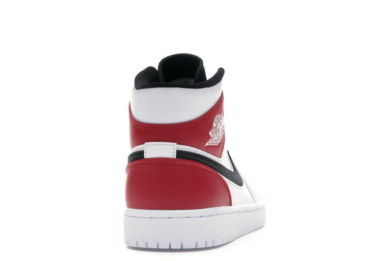 Jordan 1 Mid White Black Gym Red
