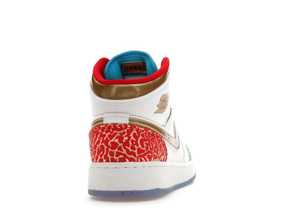 Jordan 1 Mid Sneaker School NC to Chicago (GS)