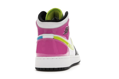 Jordan 1 Mid White Black Cyber Pink (GS)