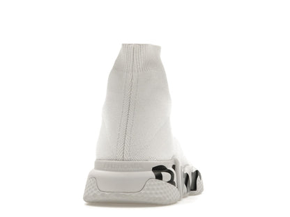 Balenciaga Speed Graffiti Trainers White Black